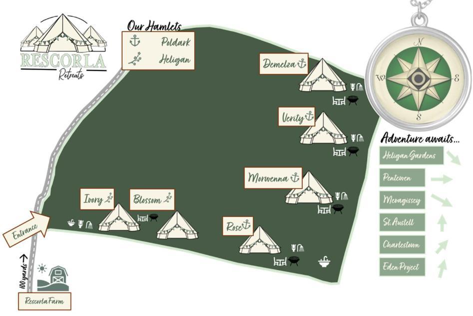 Rescorla Retreats- Poldark Luxury tent *